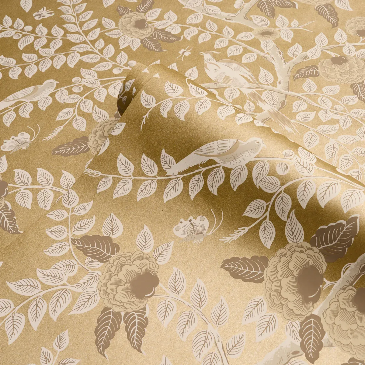 TOLE BIRD GOLD Schumacher Wallpaper wallpaper - SKU 5017540