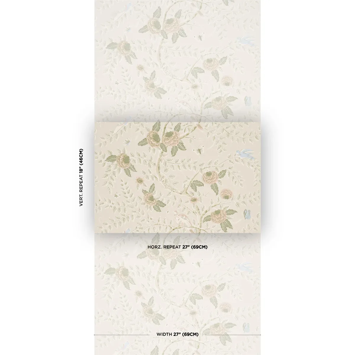 TOLE BIRD PETAL Schumacher Wallpaper wallpaper - SKU 5017541