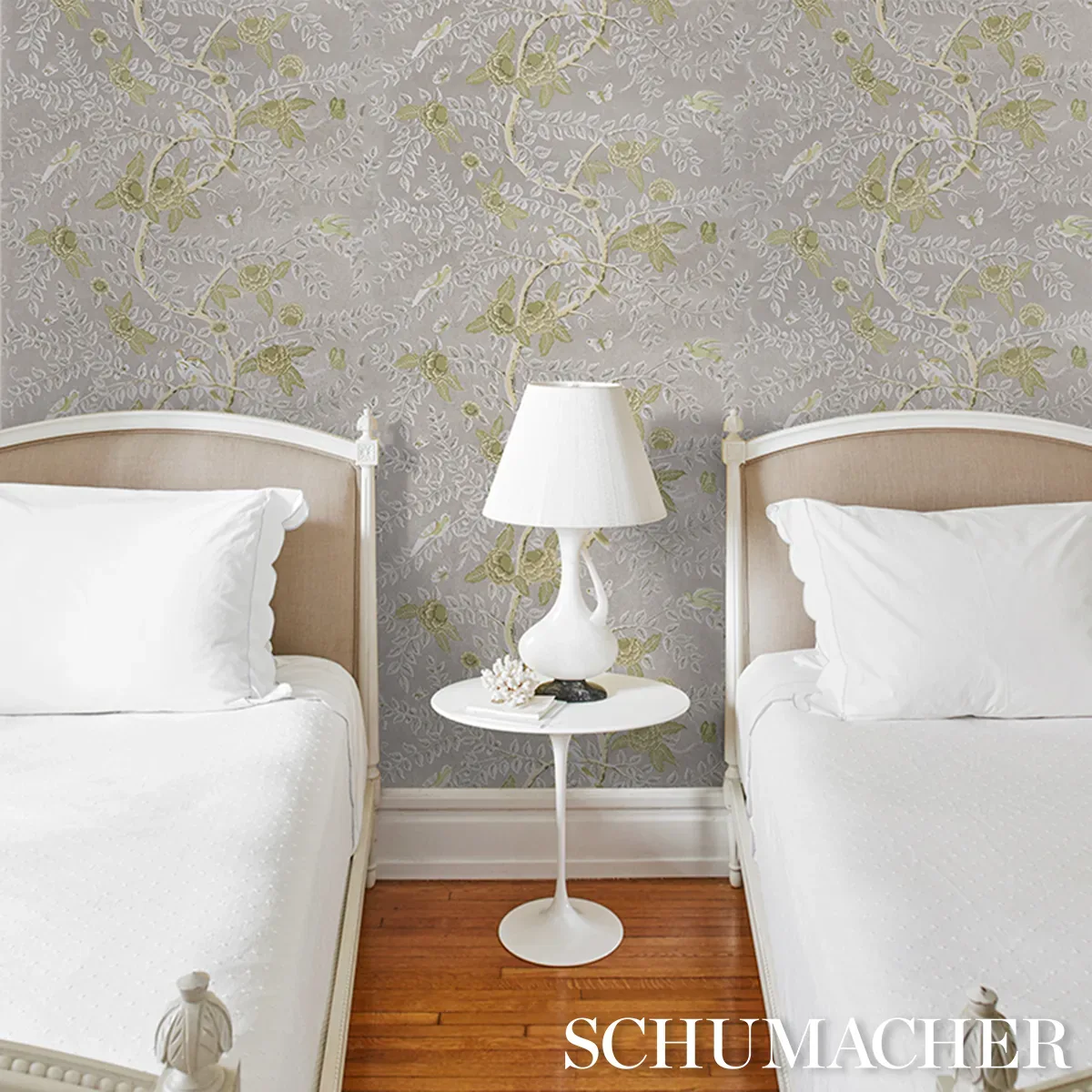 TOLE BIRD - SPRING Schumacher Wallpaper | Wallpaper Twins TOLE BIRD SPRING Schumacher Wallpaper wallpaper - SKU 5017542