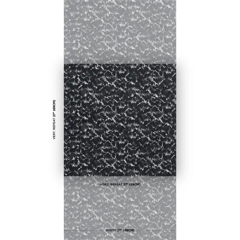 Schumacher TORTOISE wallpaper, color BLACKOUT, SKU 5007453