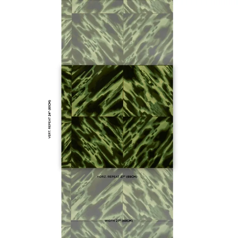 Schumacher TORTOISE SHELL wallpaper, color AMAZON, SKU 5015371