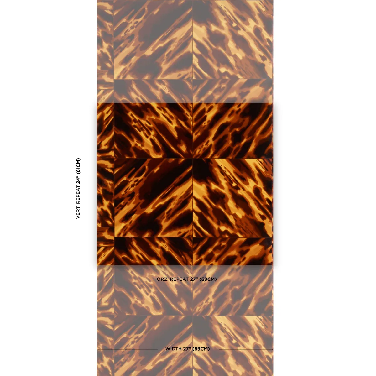 TORTOISE SHELL NATURAL Schumacher Wallpaper wallpaper - SKU 5015370