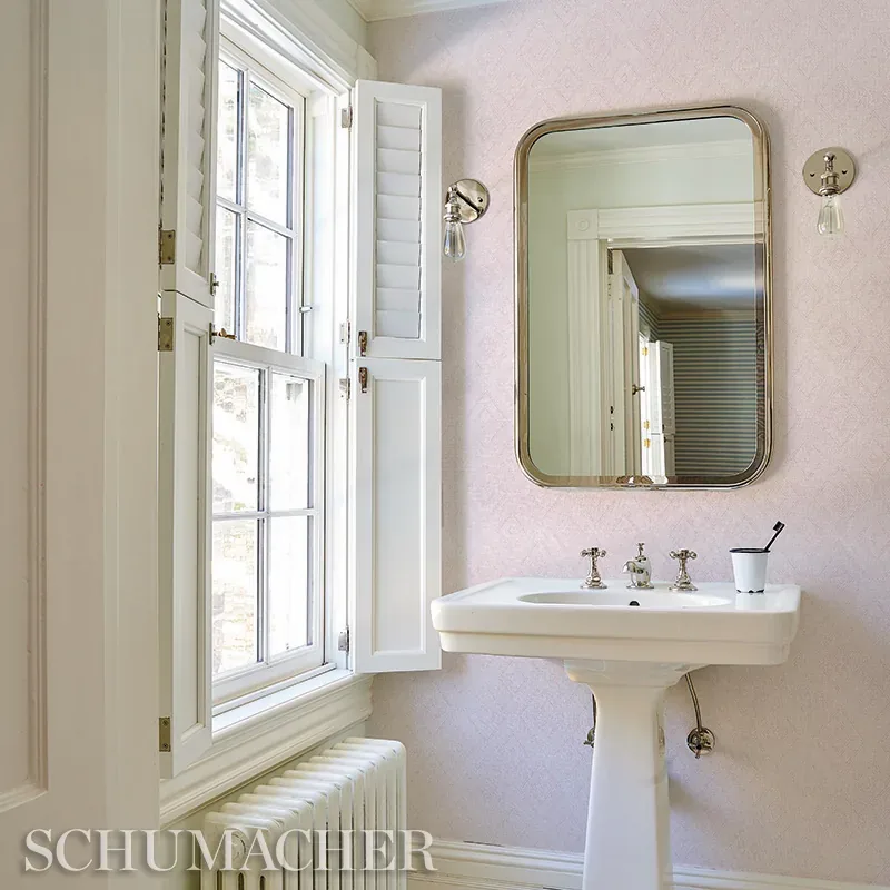TORTOLA PAPERWEAVE - PINK Schumacher Wallpaper | Wallpaper T TORTOLA PAPERWEAVE PINK Schumacher Wallpaper wallpaper - SKU 5011252