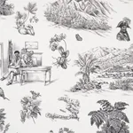 TOUSSAINT TOILE - BLACK ON IVORY Schumacher Wallpaper | Wall TOUSSAINT TOILE BLACK ON IVORY Schumacher Wallpaper wallpaper - SKU 5013770