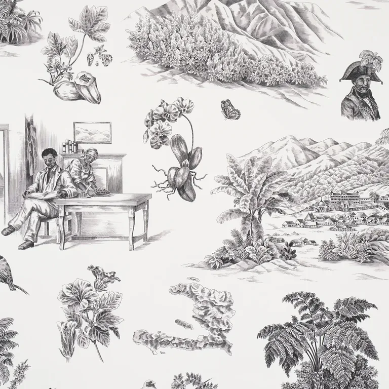 Schumacher TOUSSAINT TOILE wallpaper