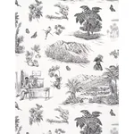 TOUSSAINT TOILE - BLACK ON IVORY Schumacher Wallpaper | Wall TOUSSAINT TOILE BLACK ON IVORY Schumacher Wallpaper wallpaper - SKU 5013770