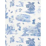TOUSSAINT TOILE - BLUE ON IVORY Schumacher Wallpaper | Wallp TOUSSAINT TOILE BLUE ON IVORY Schumacher Wallpaper wallpaper - SKU 5013771