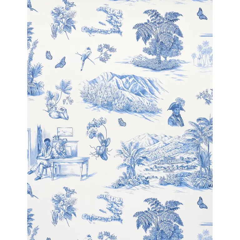 color BLUE ON IVORY