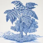 TOUSSAINT TOILE - BLUE ON IVORY Schumacher Wallpaper | Wallp TOUSSAINT TOILE BLUE ON IVORY Schumacher Wallpaper wallpaper - SKU 5013771