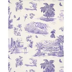 TOUSSAINT TOILE - PURPLE ON CREAM Schumacher Wallpaper | Wal TOUSSAINT TOILE PURPLE ON CREAM Schumacher Wallpaper wallpaper - SKU 5013772