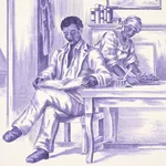 TOUSSAINT TOILE - PURPLE ON CREAM Schumacher Wallpaper | Wal TOUSSAINT TOILE PURPLE ON CREAM Schumacher Wallpaper wallpaper - SKU 5013772