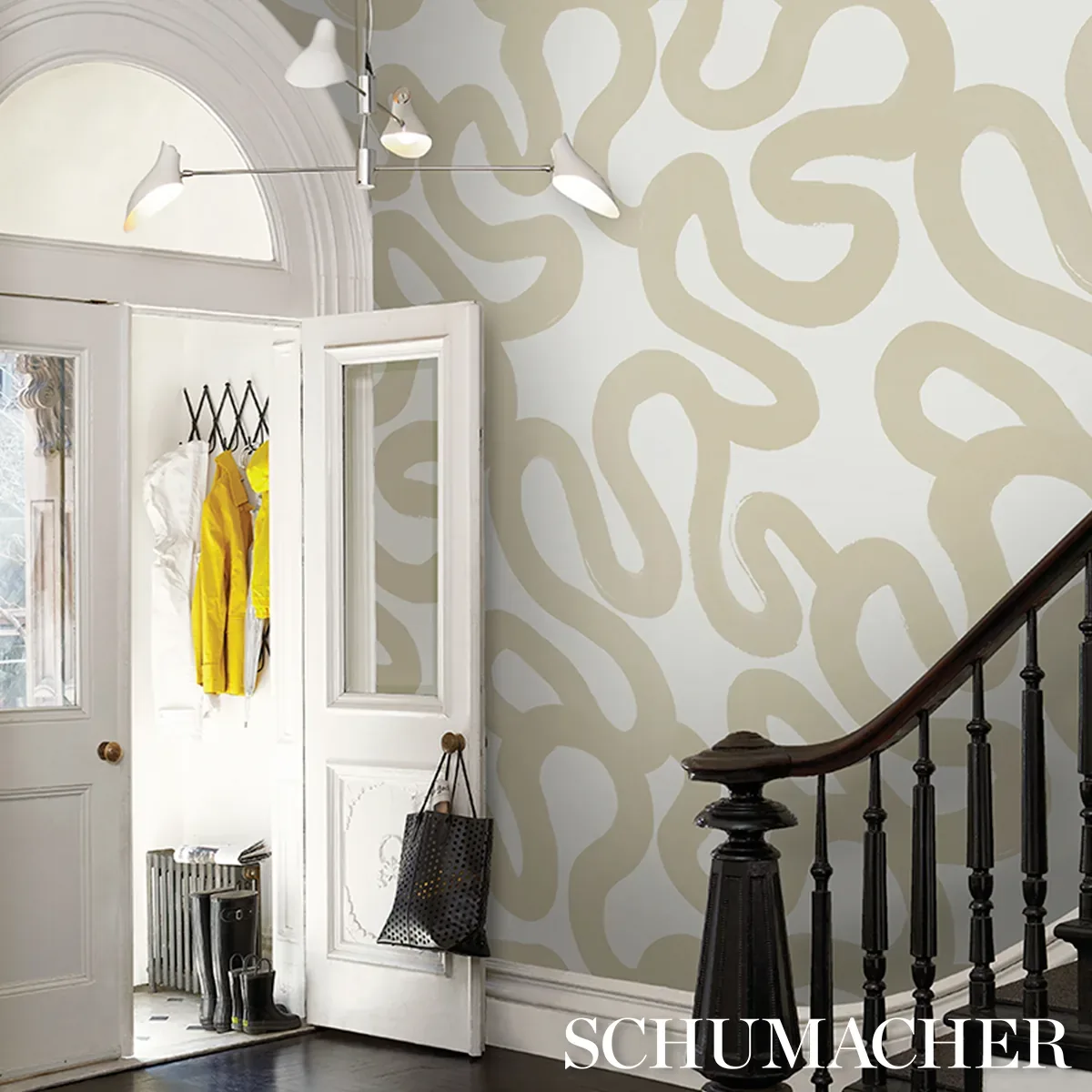 TRACE SAND Schumacher Wallpaper wallpaper - SKU 5013995