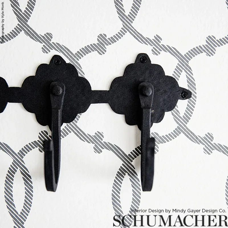 TRACERY CHARCOAL Schumacher Wallpaper wallpaper - SKU 5005121