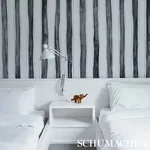 TRACING STRIPES BLACK Schumacher Wallpaper wallpaper - SKU 5012172