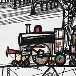 TRAINS MULTI ON WHITE Schumacher Wallpaper wallpaper - SKU 2703940