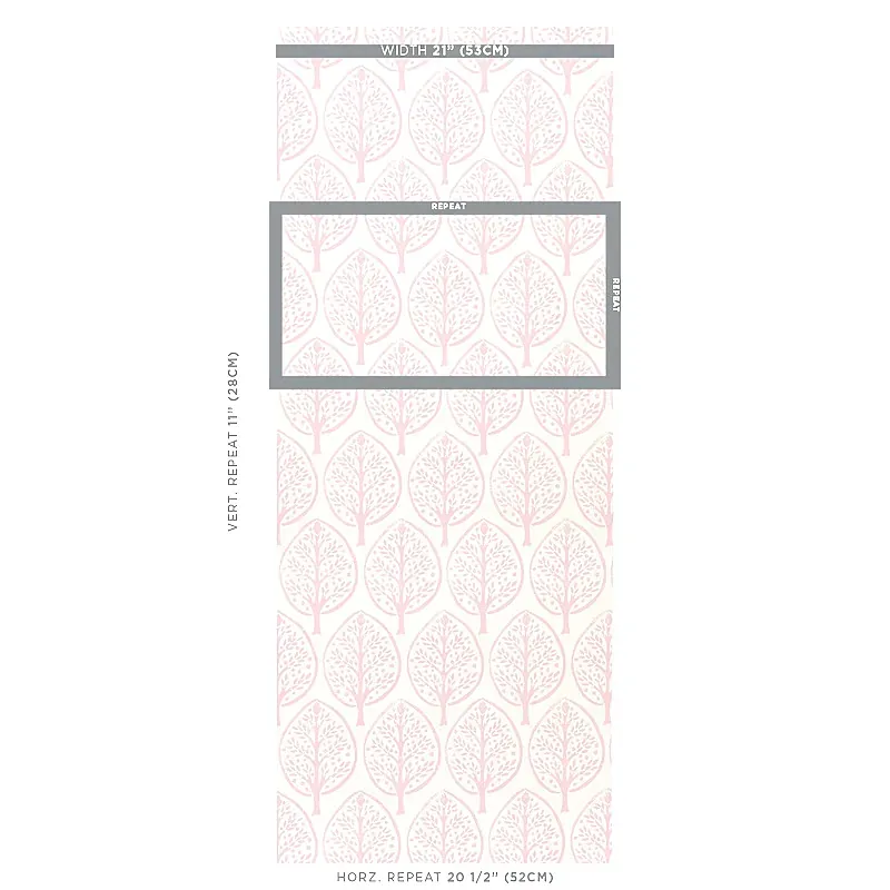 Tree PINK Schumacher Wallpaper wallpaper - SKU 5011181