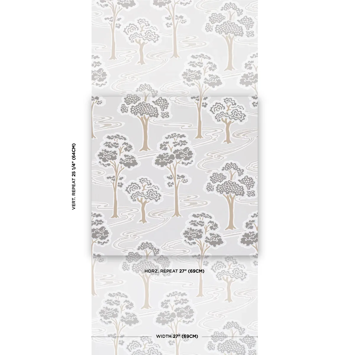 TREE RIVER MOONSTONE Schumacher Wallpaper wallpaper - SKU 5009100