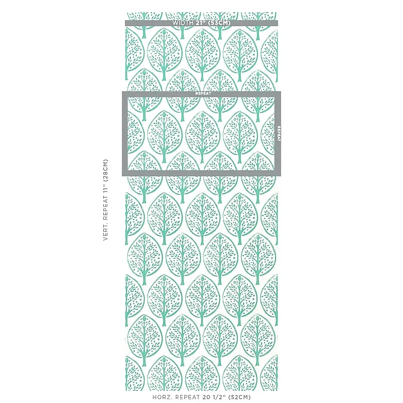 Tree - SEAGLASS Schumacher Wallpaper | Wallpaper Twins Tree SEAGLASS Schumacher Wallpaper wallpaper - SKU 5011180