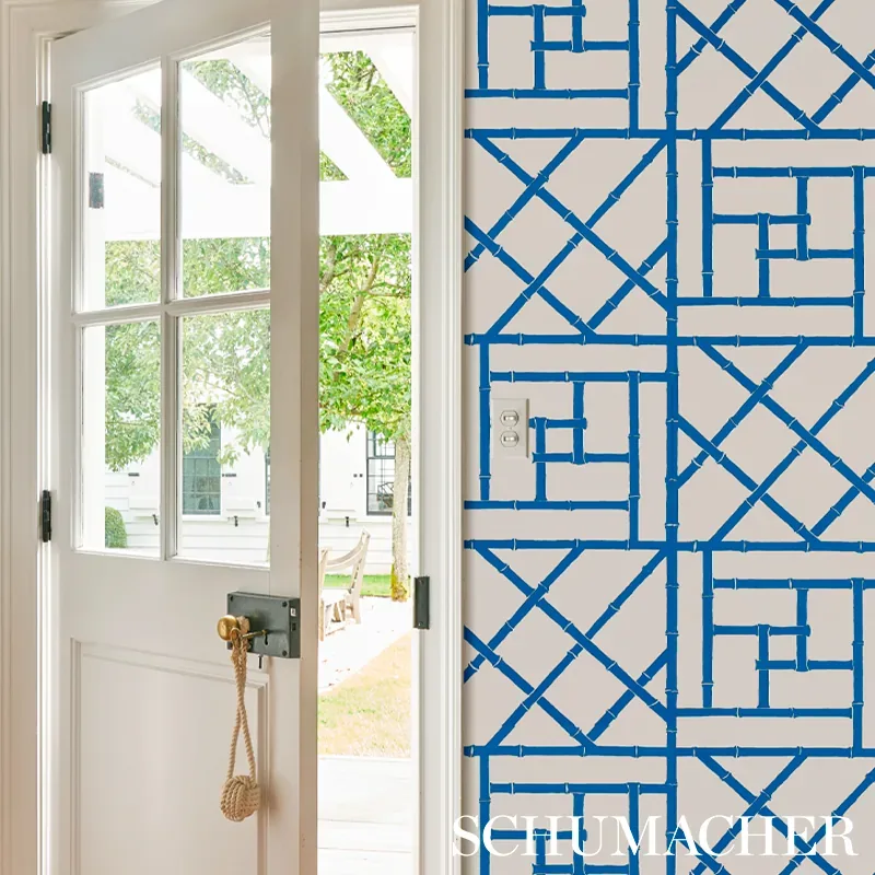 TRELLIS - INDIGO Schumacher Wallpaper | Wallpaper Twins TRELLIS INDIGO Schumacher Wallpaper wallpaper - SKU 5012570