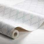 TRELLIS LEAVES - BLUE Schumacher Wallpaper | Wallpaper Twins TRELLIS LEAVES BLUE Schumacher Wallpaper wallpaper - SKU 7672