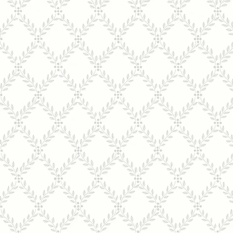 Schumacher TRELLIS LEAVES wallpaper, color GREY, SKU 7670