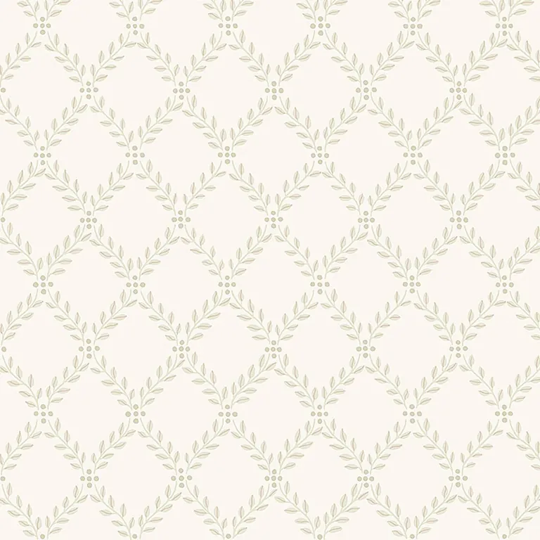 Schumacher TRELLIS LEAVES wallpaper, color NATURAL, SKU 7673