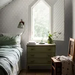TRELLIS LEAVES NATURAL Schumacher Wallpaper wallpaper - SKU 7673
