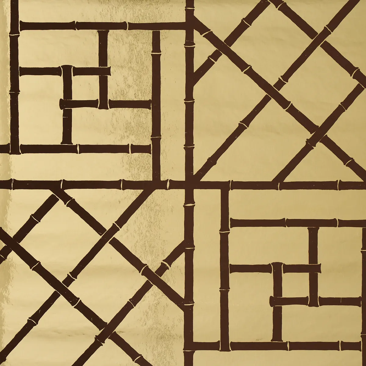 TRELLIS METALLIC GLAM GOLD Schumacher Wallpaper wallpaper - SKU 5012760