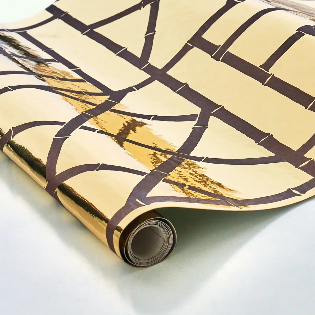 TRELLIS METALLIC GLAM GOLD Schumacher Wallpaper wallpaper - SKU 5012760