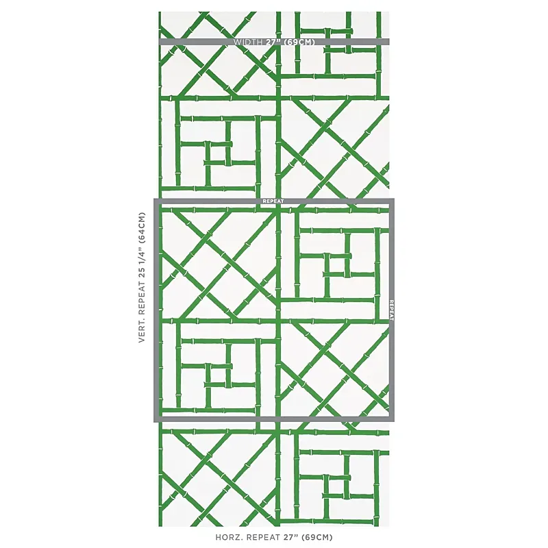TRELLIS SAFARI GREEN Schumacher Wallpaper wallpaper - SKU 5012571