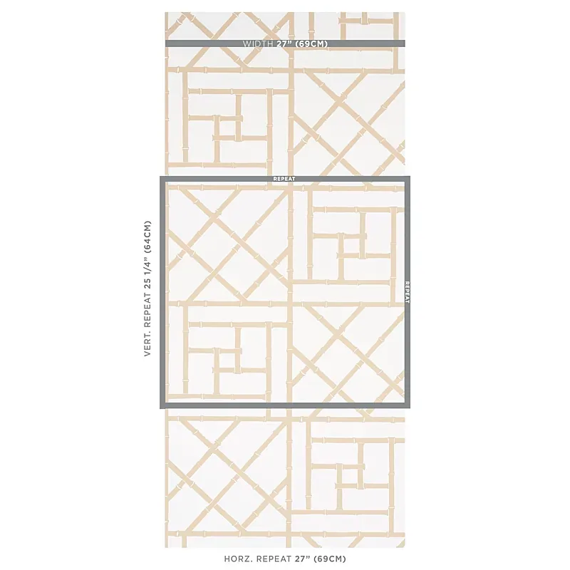 TRELLIS SAND Schumacher Wallpaper wallpaper - SKU 5012574