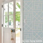TRELLIS - SKY BLUE Schumacher Wallpaper | Wallpaper Twins TRELLIS SKY BLUE Schumacher Wallpaper wallpaper - SKU 5012573