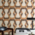TRIBE - BROWN Schumacher Wallpaper | Wallpaper Twins TRIBE BROWN Schumacher Wallpaper wallpaper - SKU 6474