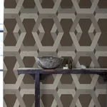 TRIBE PEWTER Schumacher Wallpaper wallpaper - SKU 6475