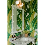TROPICAL ISLE GREEN ON WHITE Schumacher Wallpaper wallpaper - SKU 2707230