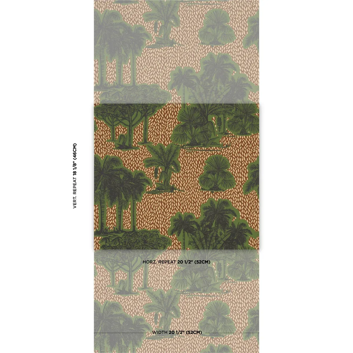 TROPICAL SAFARI PRINT ORINOCO VERDANT OASIS Schumacher Wallpaper wallpaper - SKU 5016920