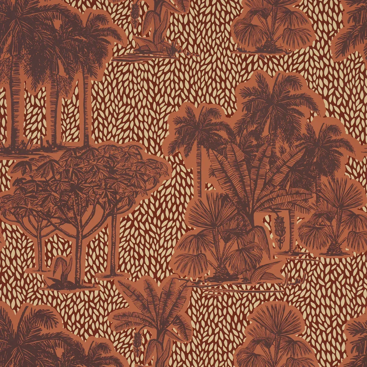 TROPICAL SAFARI PRINT SUNSET IN LOS LLANOS Schumacher Wallpaper wallpaper - SKU 5016921