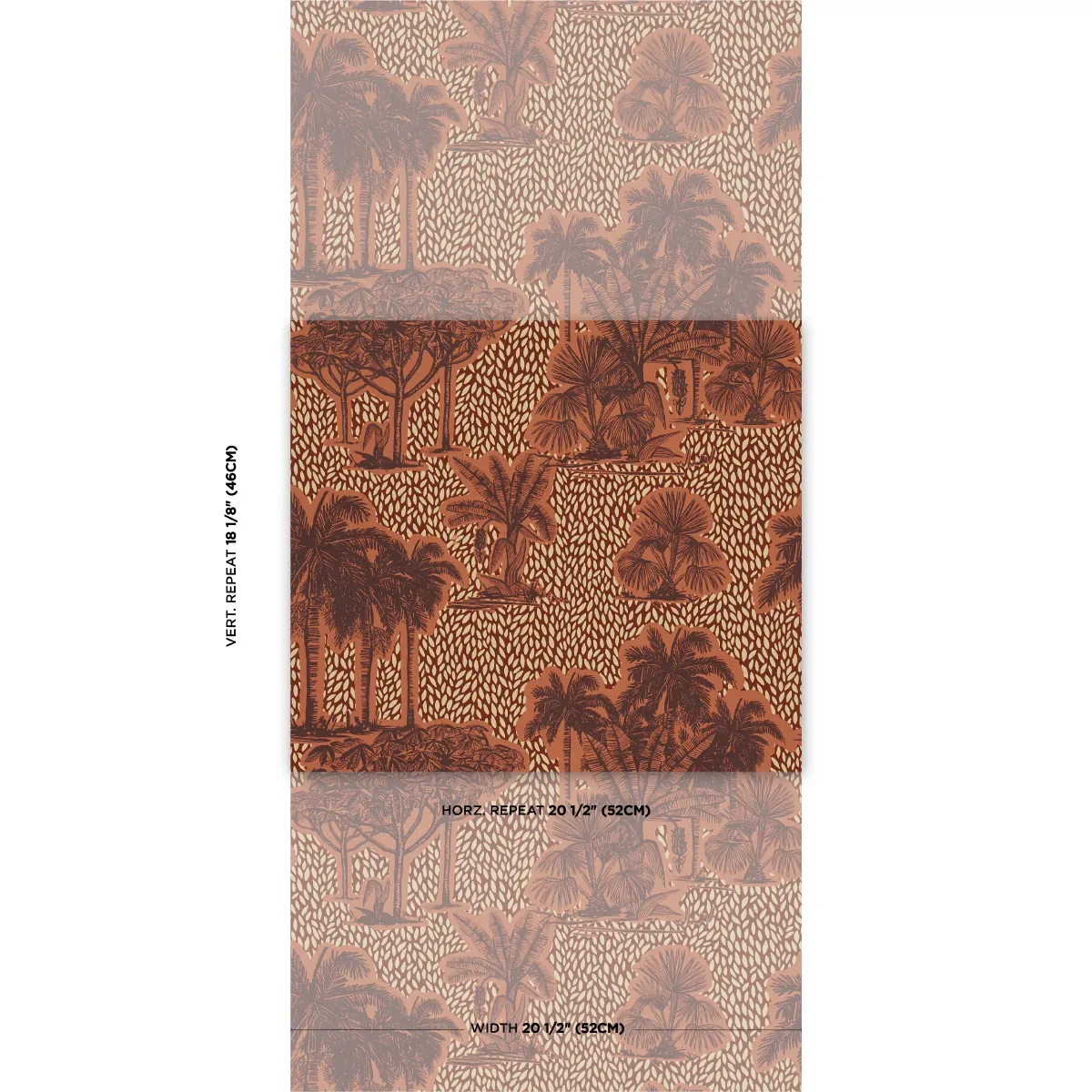TROPICAL SAFARI PRINT SUNSET IN LOS LLANOS Schumacher Wallpaper wallpaper - SKU 5016921
