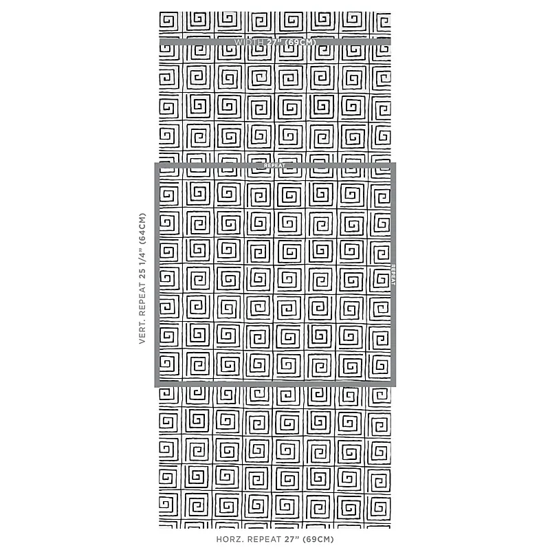 TROUSDALE BLACK Schumacher Wallpaper wallpaper - SKU 5012810