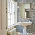 TROUSDALE BLACK Schumacher Wallpaper wallpaper - SKU 5012810