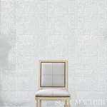 TROUSDALE METALLIC PLATINUM BLANC Schumacher Wallpaper wallpaper - SKU 5012590