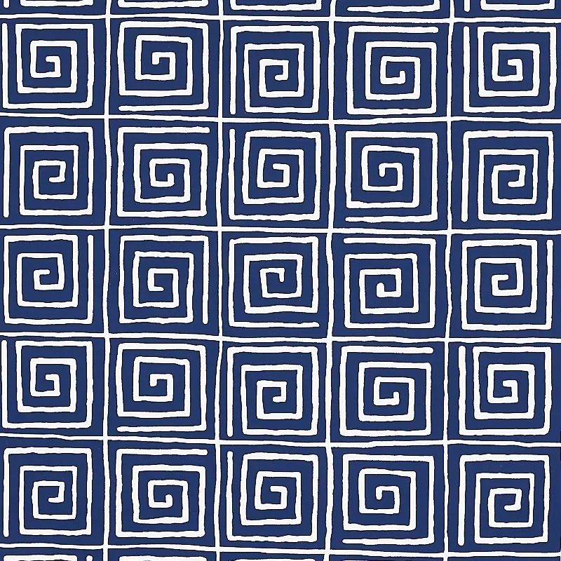 TROUSDALE MIDNIGHT BLUE Schumacher Wallpaper wallpaper - SKU 5012813
