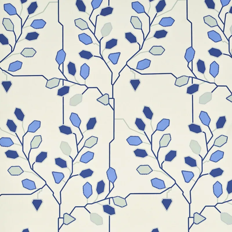 TUMBLE WEED DELFT BLUE Schumacher Wallpaper wallpaper - SKU 5011420