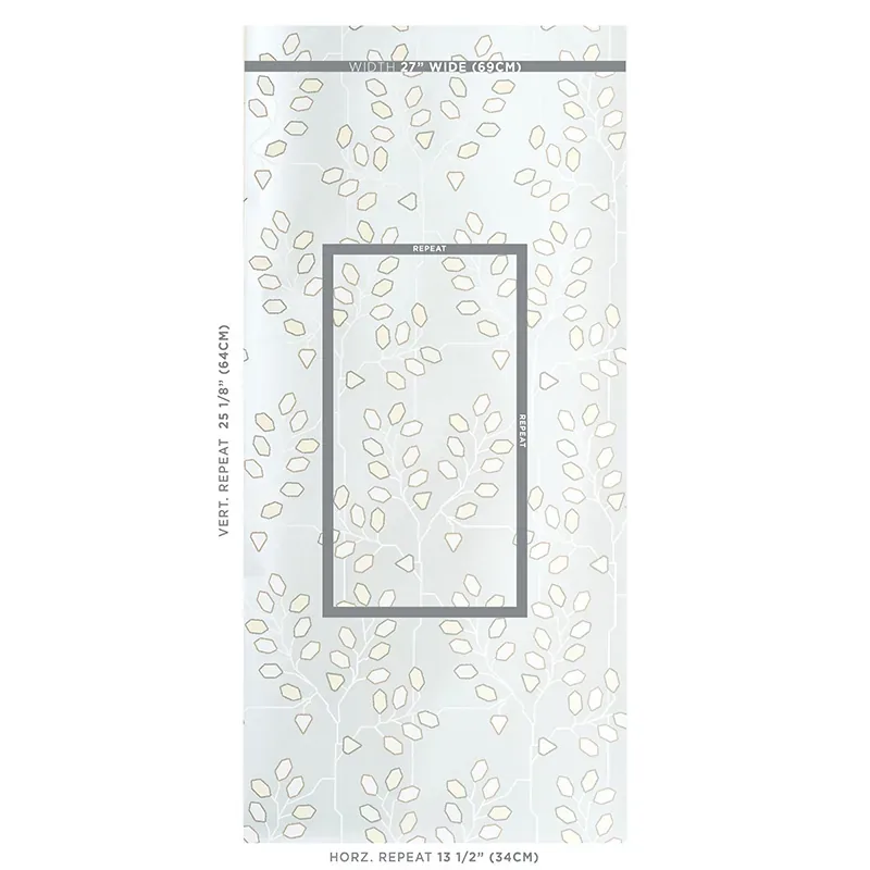 TUMBLE WEED - SILVER WHITE Schumacher Wallpaper | Wallpaper TUMBLE WEED SILVER WHITE Schumacher Wallpaper wallpaper - SKU 5011421