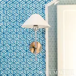 TUMBLING BLOCKS - COBALT Schumacher Wallpaper | Wallpaper Tw TUMBLING BLOCKS COBALT Schumacher Wallpaper wallpaper - SKU 5007962