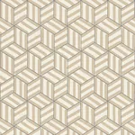 TUMBLING BLOCKS GREIGE Schumacher Wallpaper wallpaper - SKU 5007960
