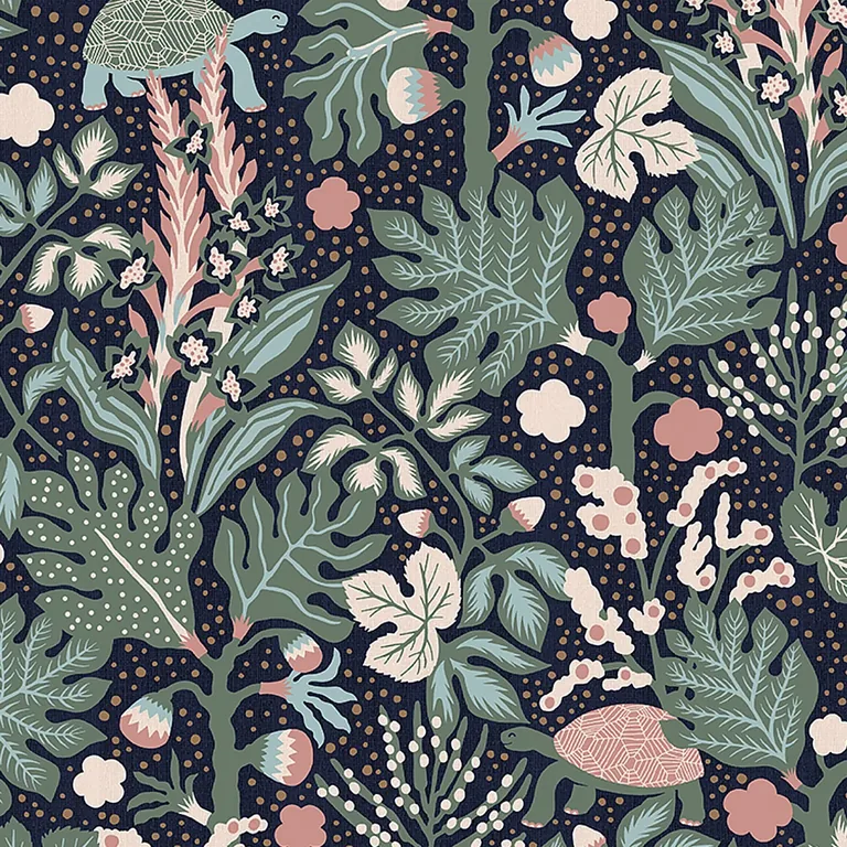 Schumacher TURGRÄS wallpaper, color MIDNIGHT, SKU 2090