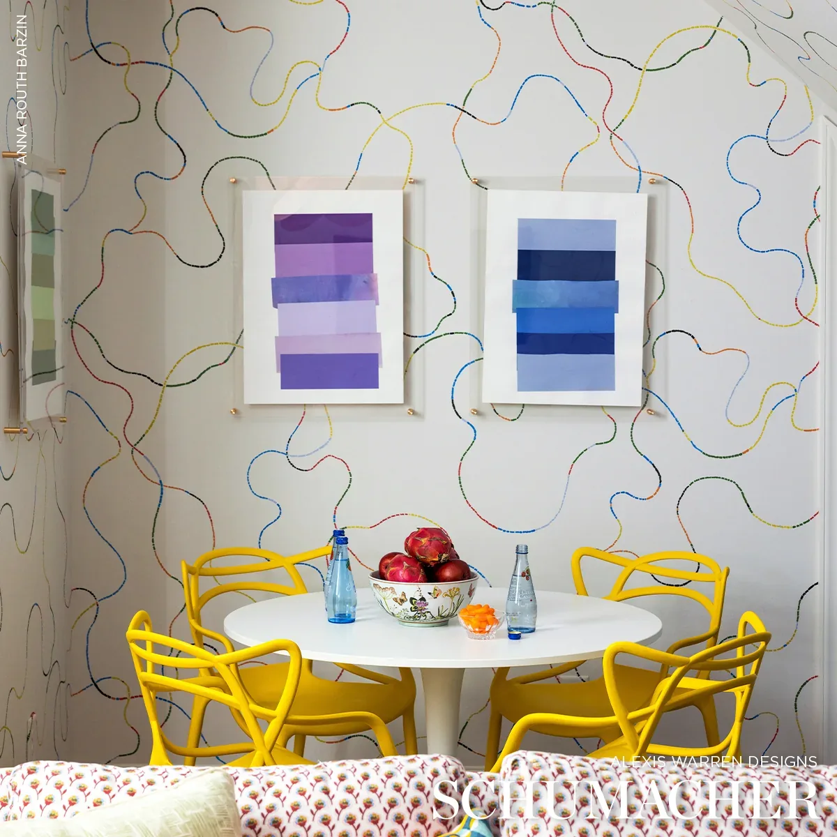 TURINI BRIGHT MULTI Schumacher Wallpaper wallpaper - SKU 5014890