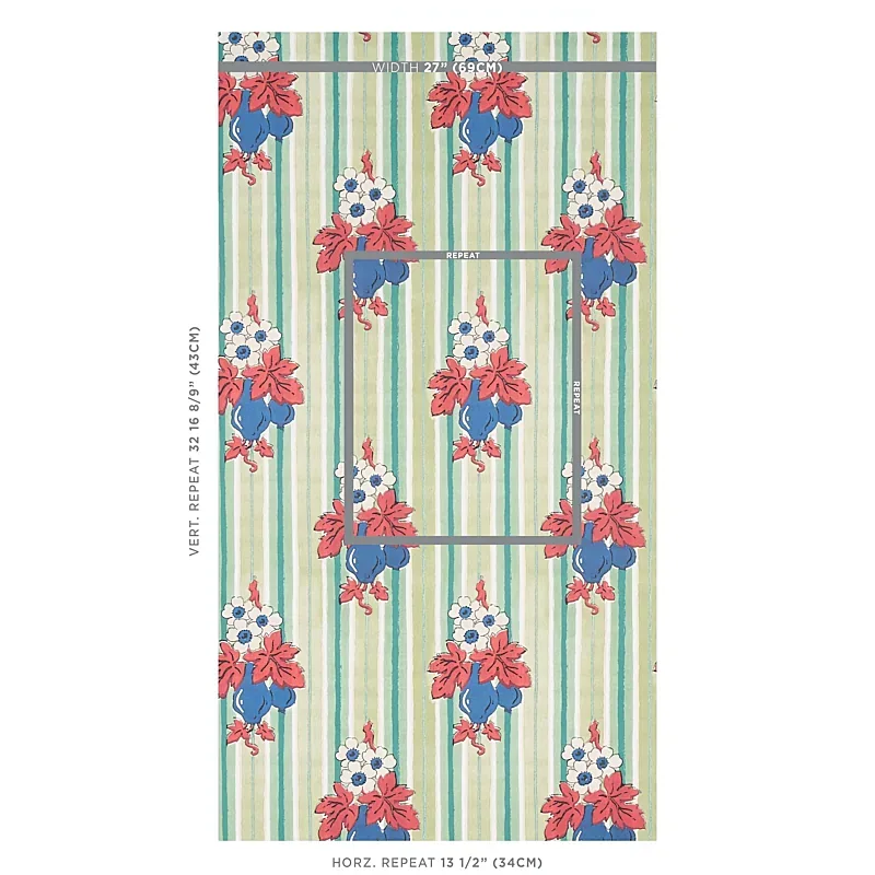 TURNIP MINT Schumacher Wallpaper wallpaper - SKU 5012910