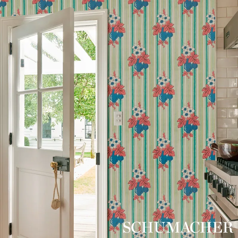 TURNIP - MINT Schumacher Wallpaper | Wallpaper Twins TURNIP MINT Schumacher Wallpaper wallpaper - SKU 5012910